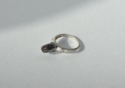 Bagueballe, Argent, Verre Murano